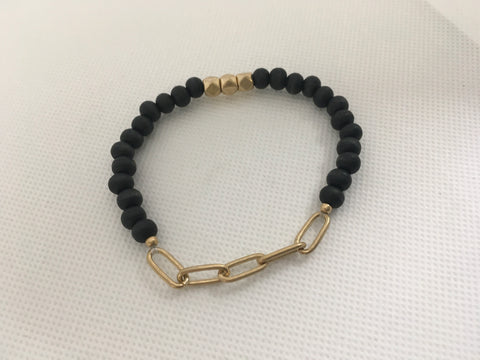 Black chain link bracelet