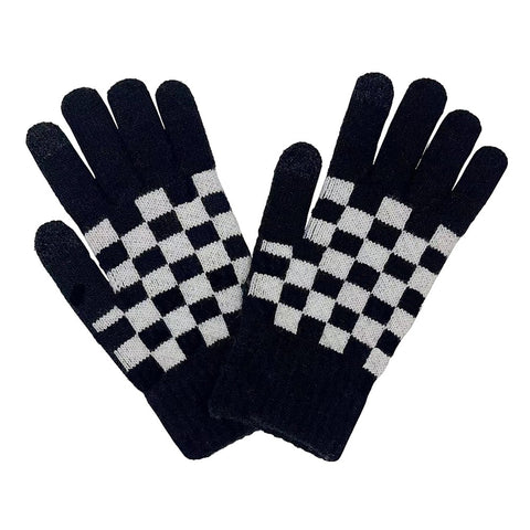 Black checker gloves