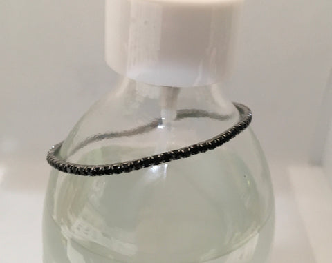 Onyx rhinestones bracelet