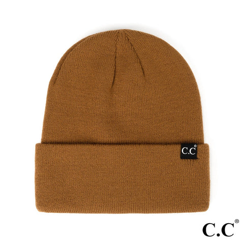 Brown Cuff Unisex CC beanie