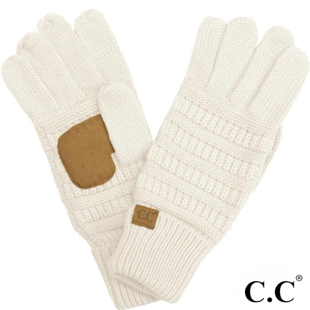 Ivory CC beanie gloves