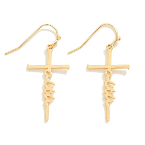 Faith Cross earrings