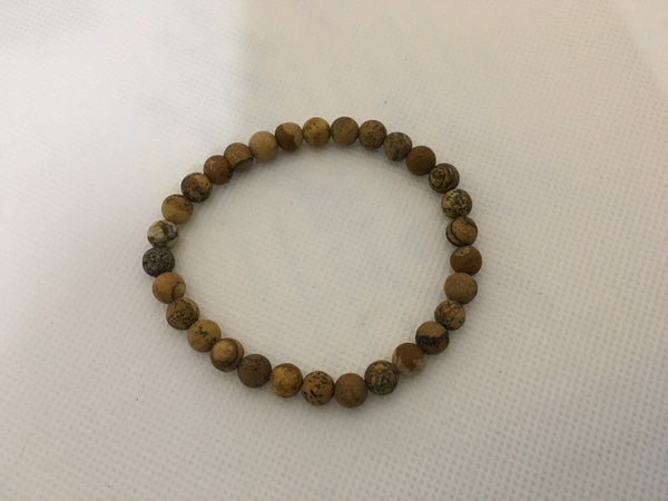 Tan jasper natural stone bracelet