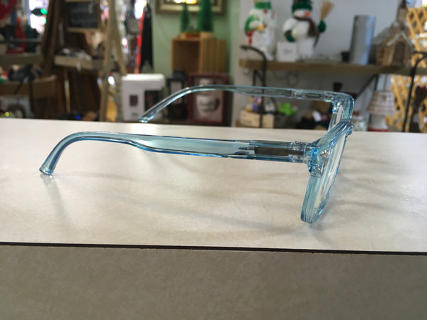 Light Blue frame reader eyeglasses 1.75