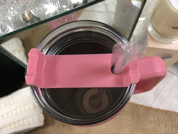 Light Pink Rhinestone 40oz Stainless Tumbler