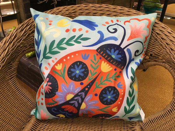 Bee Beetle Boho Friends 18" Interchangeable Pillow Cover