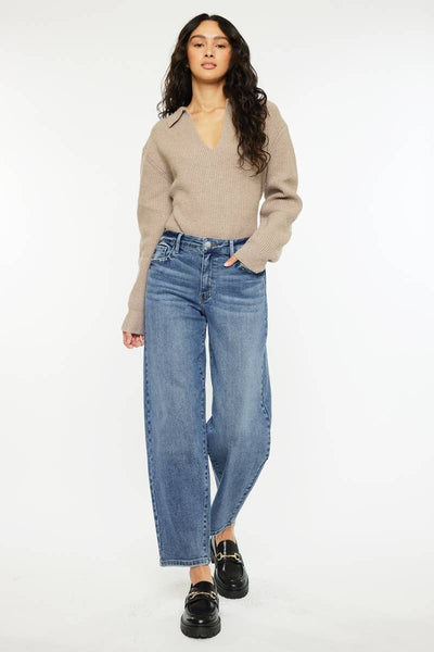 Kan Can barrel wide leg jeans