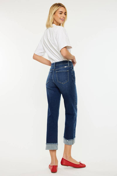 KanCan cuffed crop Jeans