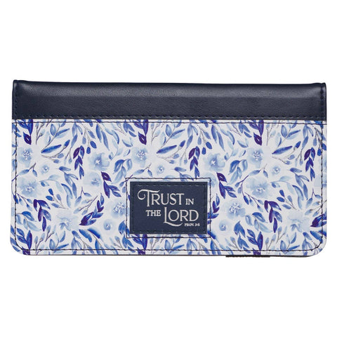 Blue Floral Trust Prov. 3:5 Checkbook Wallet