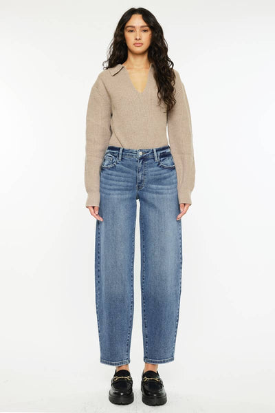 Kan Can barrel wide leg jeans