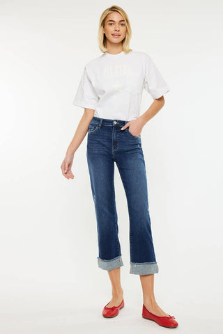 KanCan cuffed crop Jeans