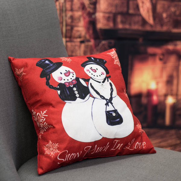 MR and MRS SNOW pillow