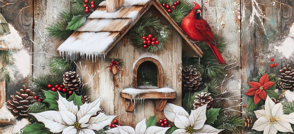Cardinal Birdhouse Insert 10" x 22" Mat