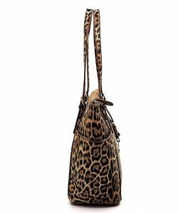 Leopard Handbag with Matching Wallet