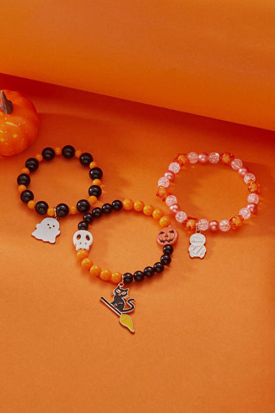 Halloween 3 pc Pendent Stretch Bracelet