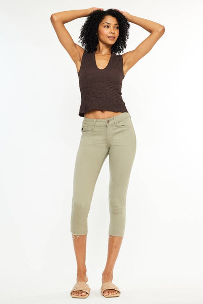KanCan Olive Capri Jean