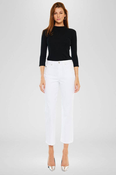 White High Rise Crop Jean KanCan