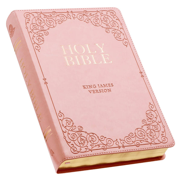 KJV Bible Giant Print Full-size Faux Leather, Pink