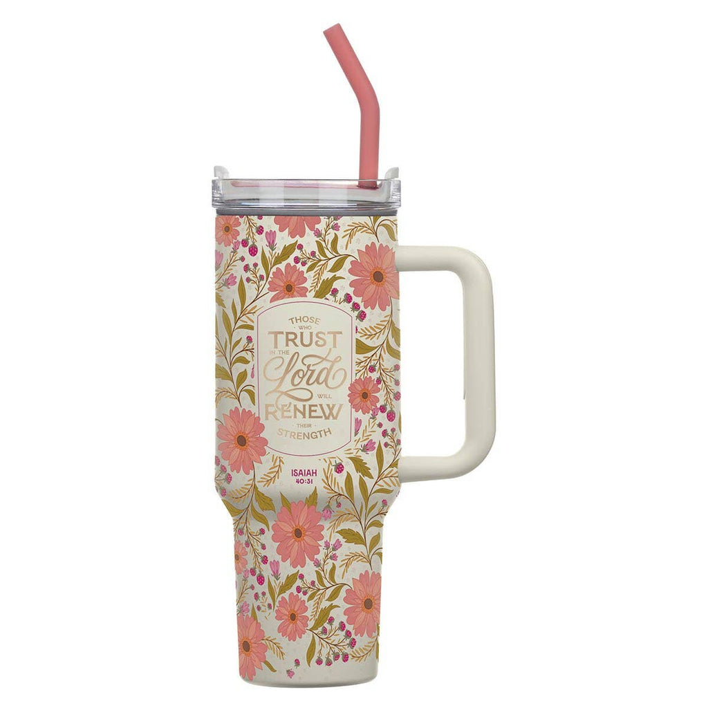 Those Who Trust In The Lord Isa 40:31 Tumbler SS Floral
