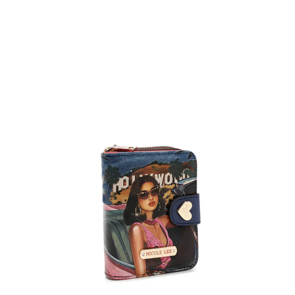 Nicole Lee Denim Heart Bifold Wallet