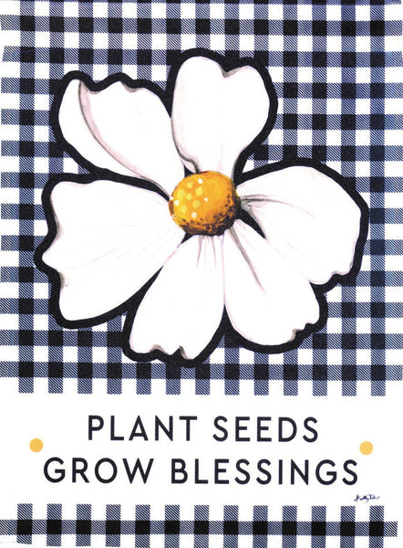 Plant Seeds Grow Blessings garden flag