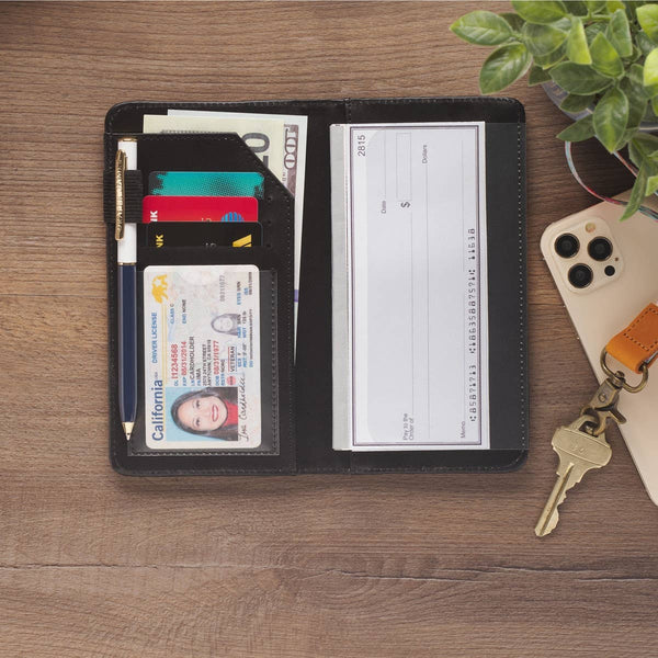 Blue Floral Trust Prov. 3:5 Checkbook Wallet