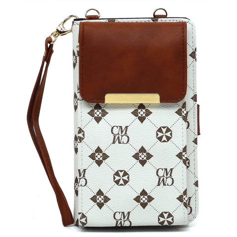 Ivory Tan Monogram Wallet Crossbody
