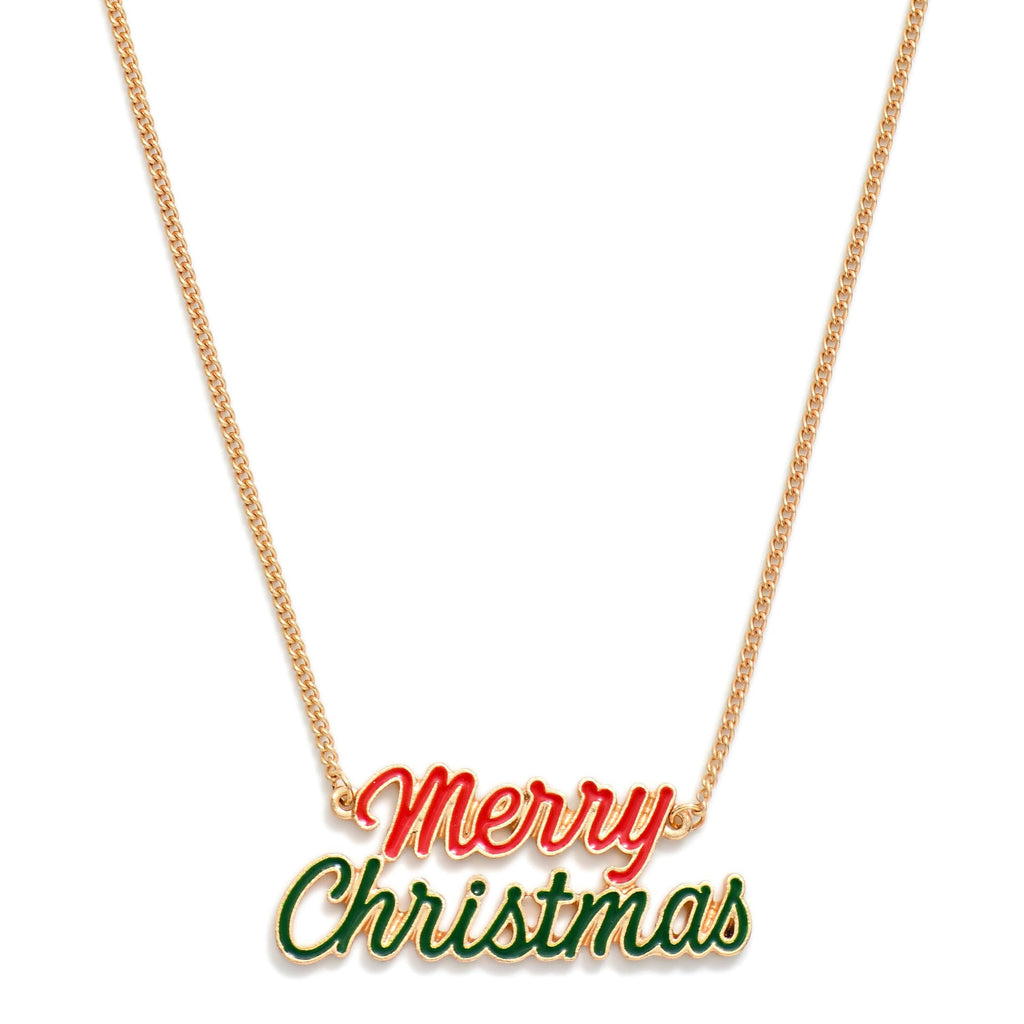 Merry Christmas necklace