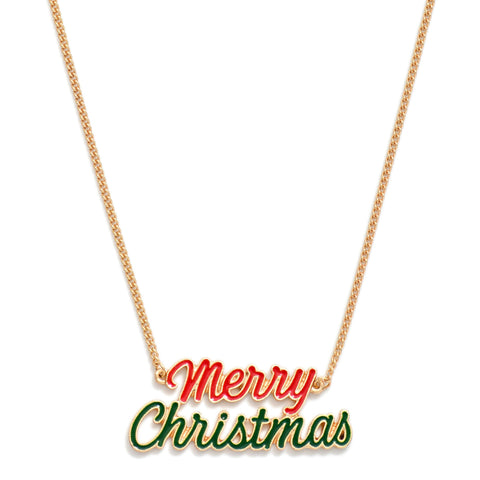 Merry Christmas necklace