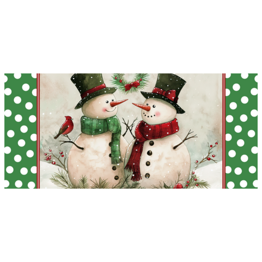 Snowmen Duo Insert 10" x 22" Mat