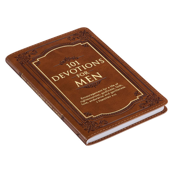 101 Devotions Men Faux Leather book