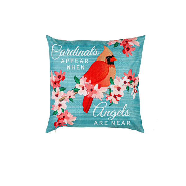Cardinals Appear Outdoor Pillow Cover