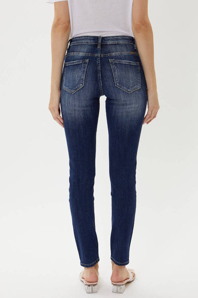 Mid Rise KanCan distressed jean