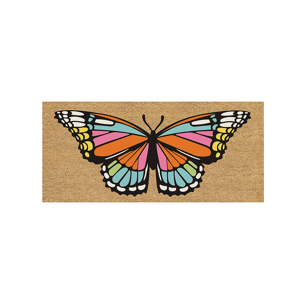 Butterfly Fantasy Flocked Sassafras Coir Switch Mat