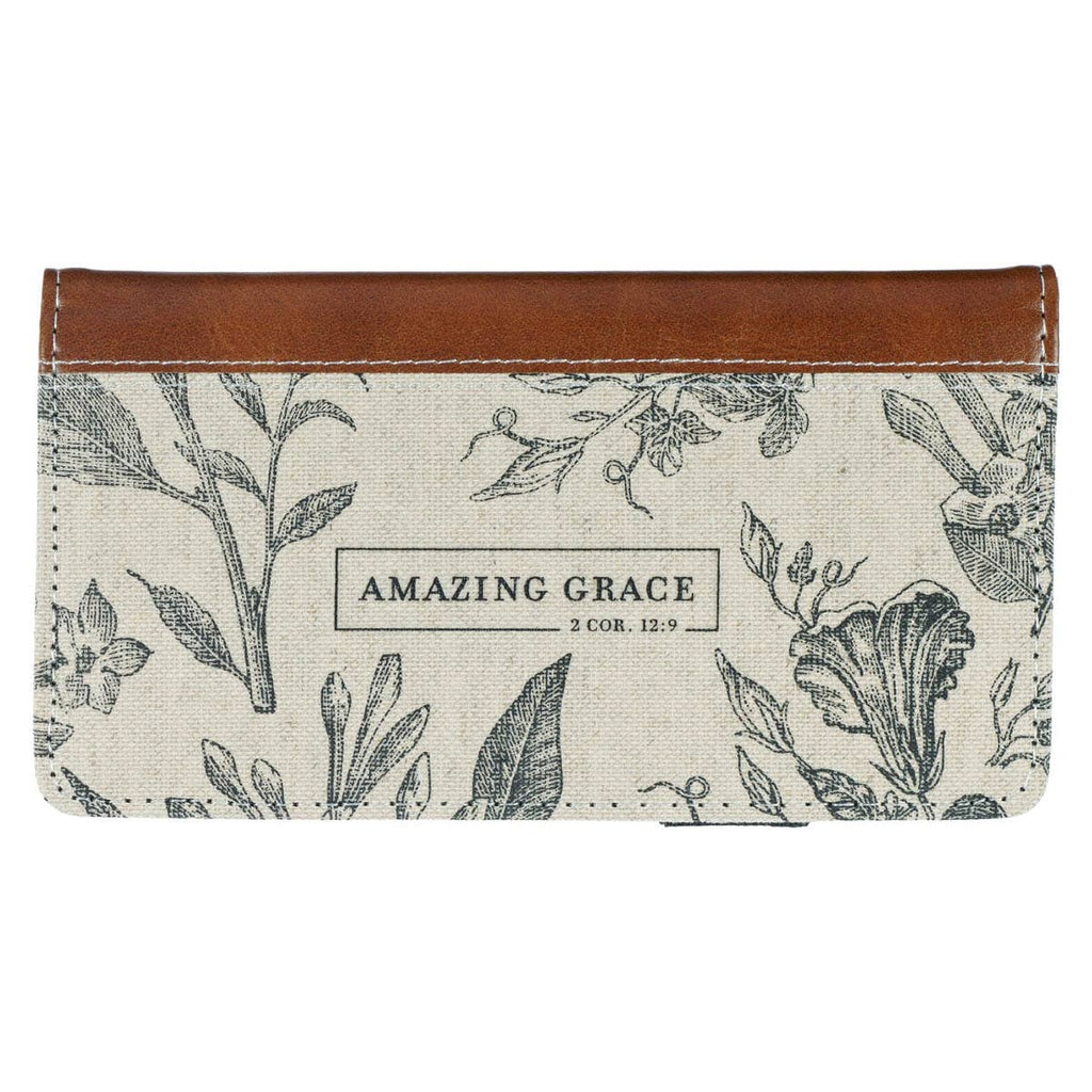 Checkbook Wallet Amazing Grace 2 Cor. 12:9