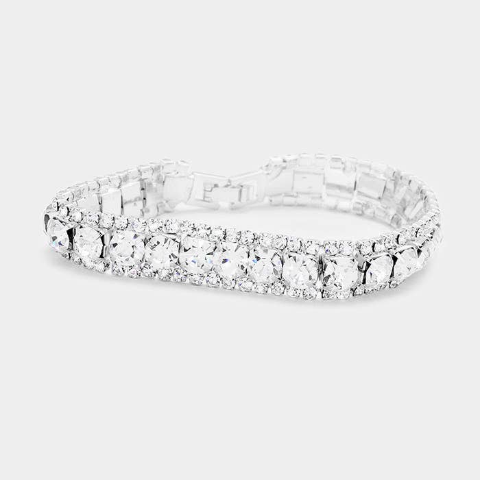 Crystal Rhinestone Trim Bracelet