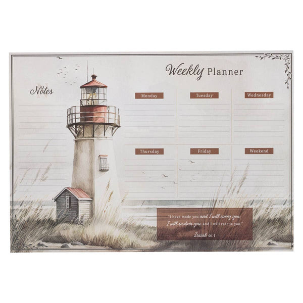 Lighthouse I Will Carry You Isa. 46:4 Weekly Calendar planner