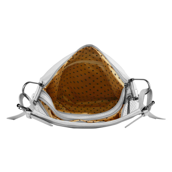 Pewter Accented Hobo Handbag