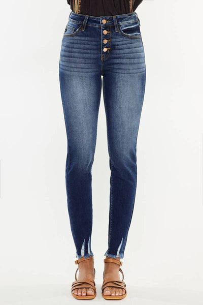 Rose gold button down KanCan Jean