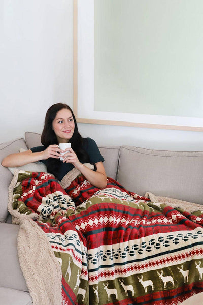 Christmas Reversible Sherpa Blanket