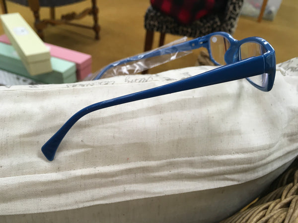 Blue frame reader eyeglasses 1.75