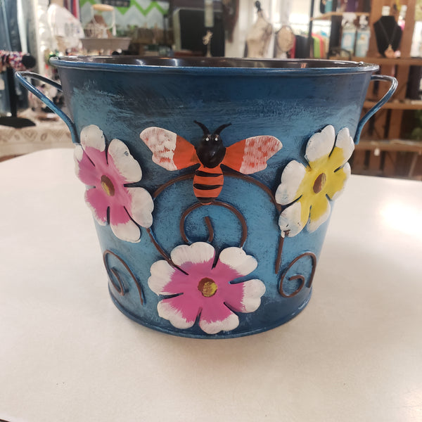 Blue Bee Planter
