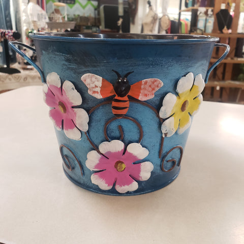 Blue Bee Planter