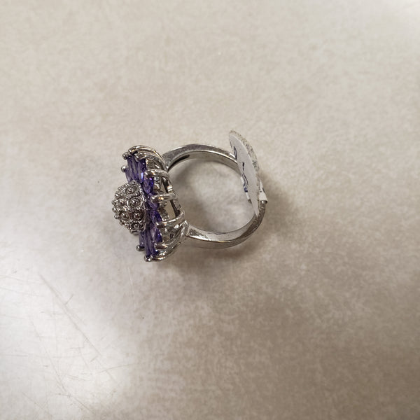 Purple Alexandrite Sunflower CZ  ring size 6
