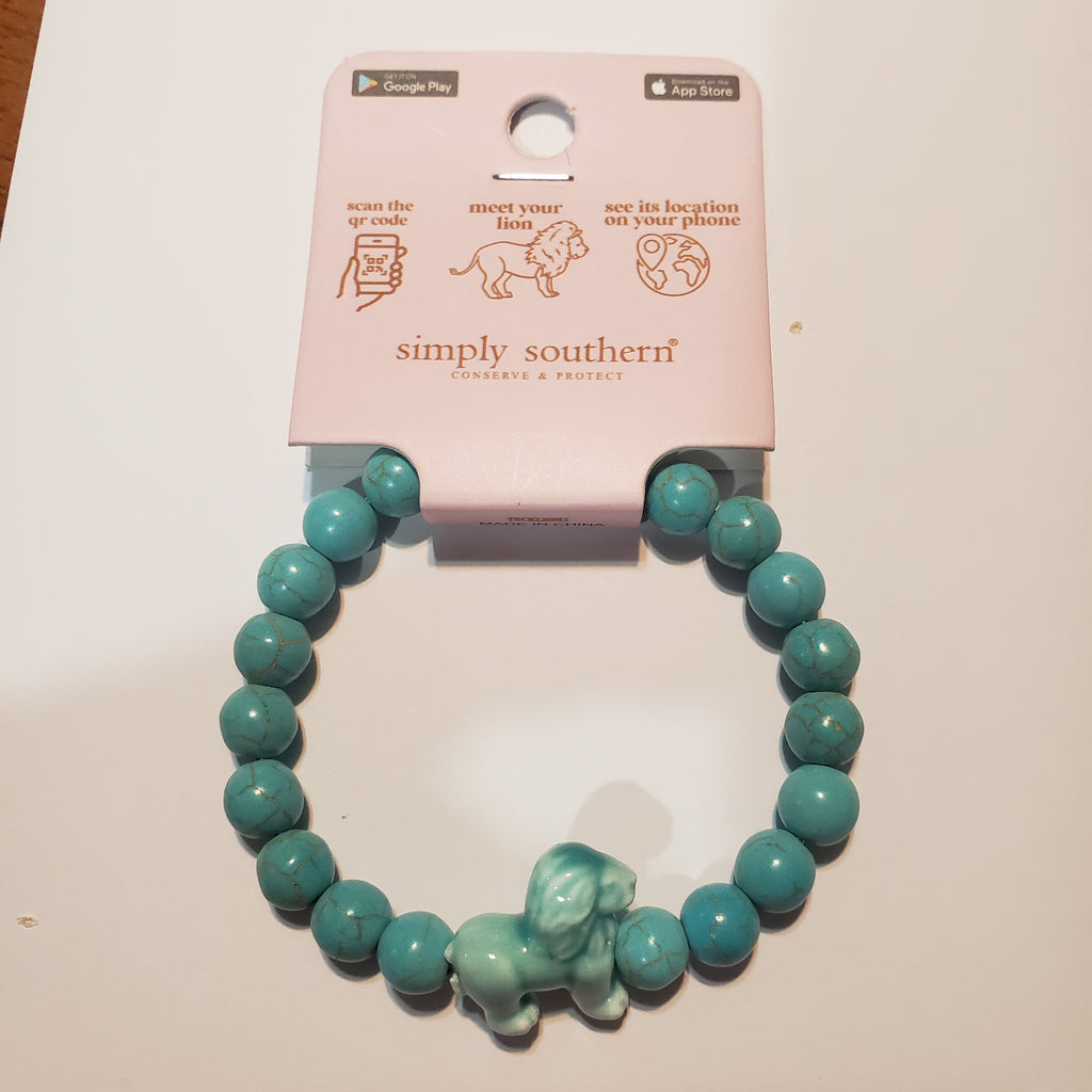 Simply Southern Turquoise Lion Tracker Bracelet