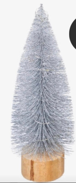 Silver Bottlebrush Tree LED Color Changing Set of 3