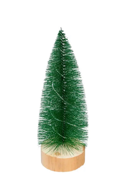 LED Color Changing Bottlebrush Trees, Green, Set of 3