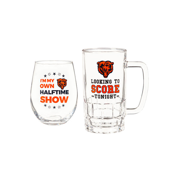 Chicago Bears Wine and Beer gift set