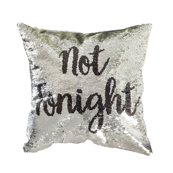 Sequin Bedroom Pillow, Tonight/ Not Tonight