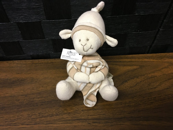 Monkey with blanket baby rattle Russ Baby Basics